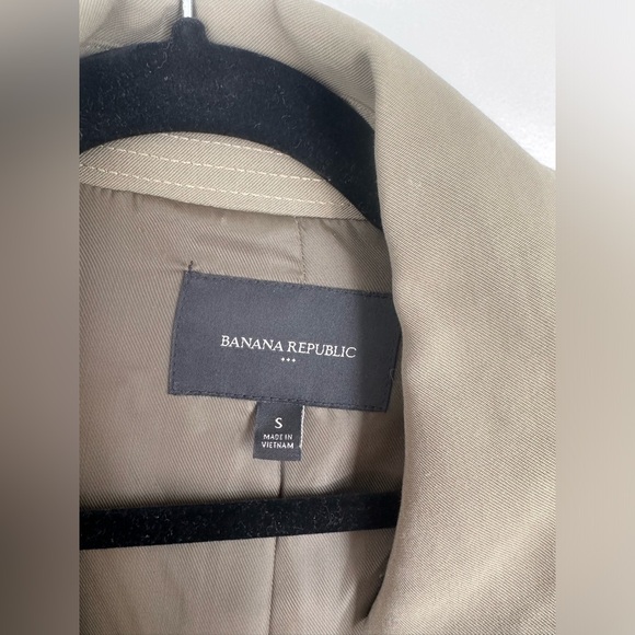 Banana Republic Olive Green Trench Coat Size Small - Picture 4 of 15